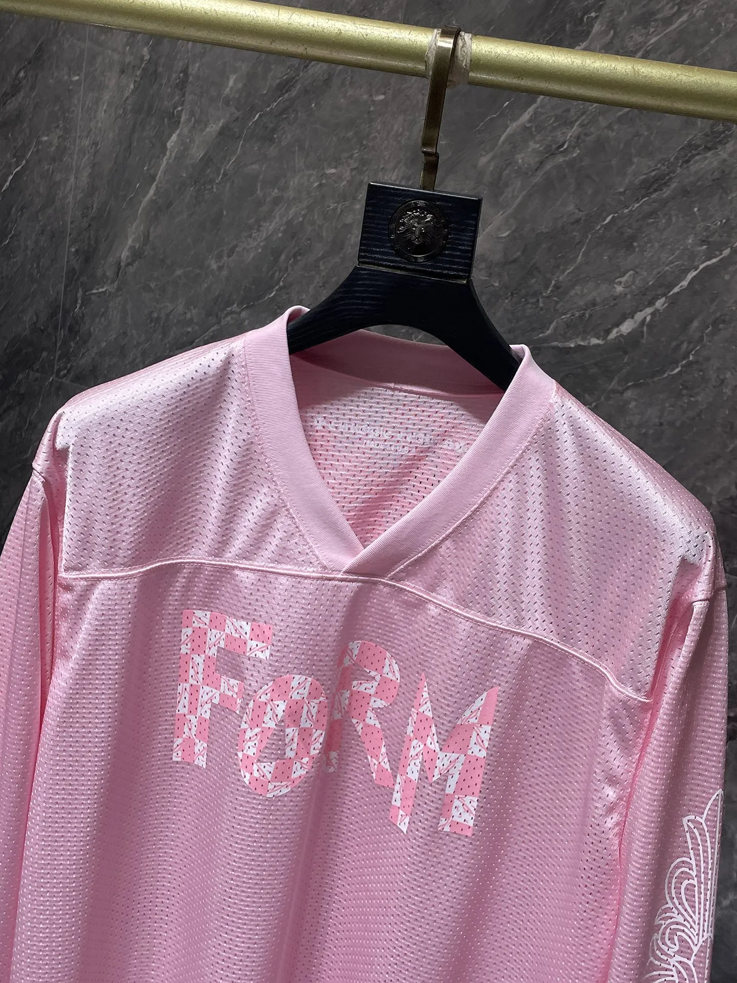 P216 Chrome Hearts 25ss customized version of high gram weight uniform fabric Chrome mattyboy official website limited flower arm ice hockey uniform counter synchronization 1:1 replica version Recommended color: pink Size: S, M, L, XL